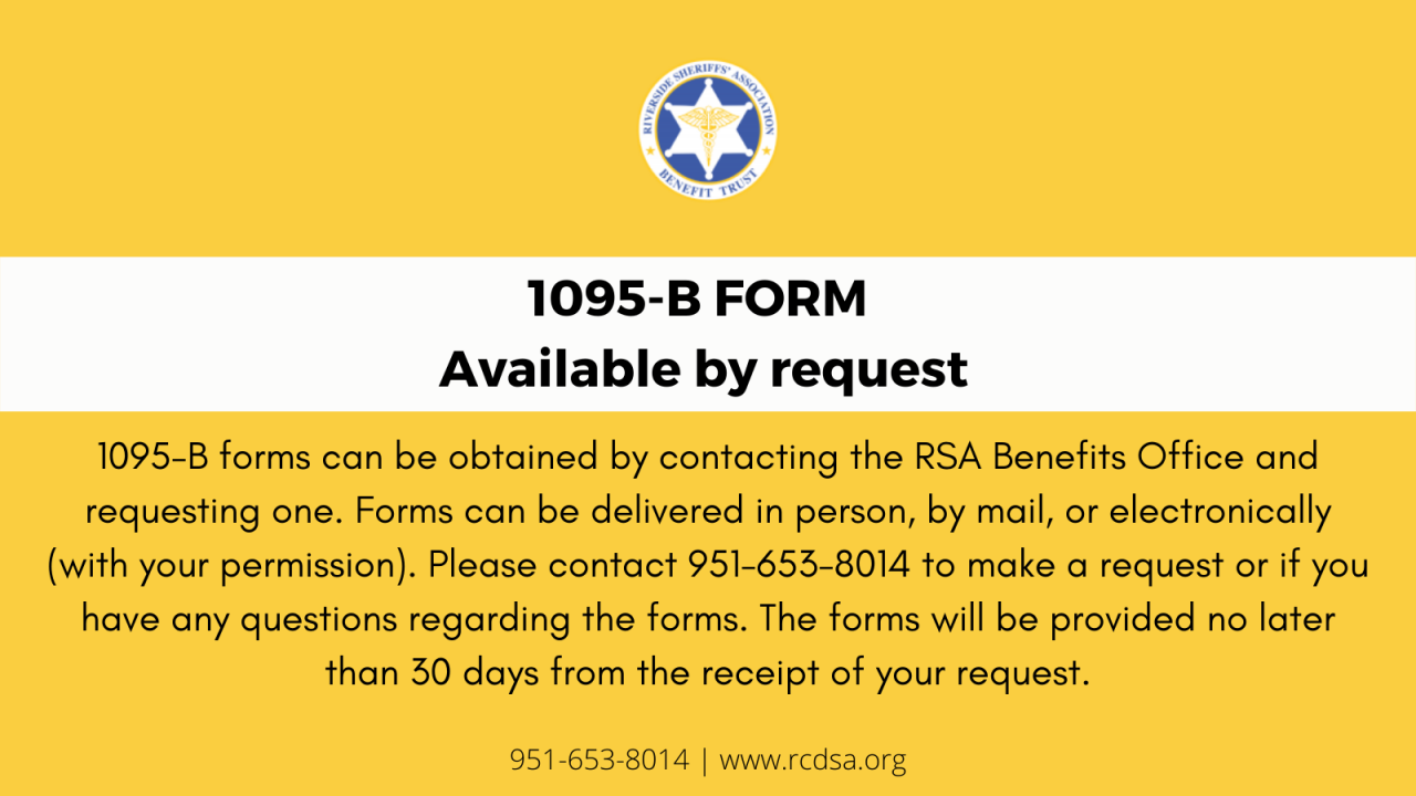 1095-B FORM - RCDSA Latest News